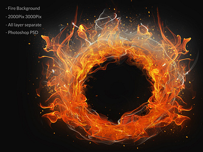 Fire ring background