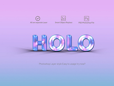 Holographic text style