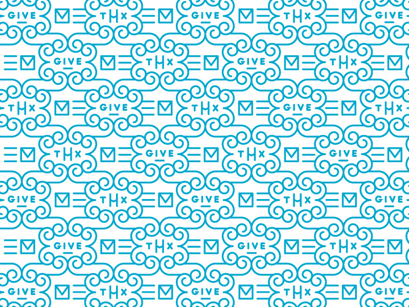Give Thx pattern vector illustration typography thx thank you
