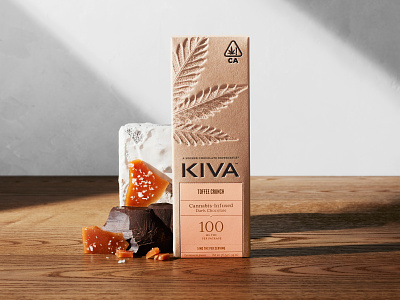 KIVA — A Higher Chocolate Experience™ cannabis cannabis branding cannabis packaging chocolate deboss edibles kiva kiva confections label packaging stout weed