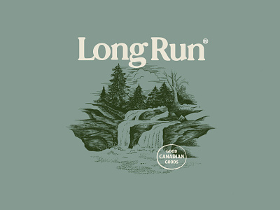 LongRunFun apparel illustration logotype nature shirt streetwear style typography vintage wordmark