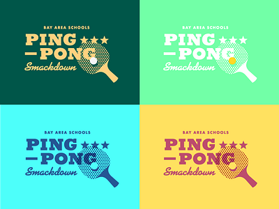 Ping Pong Burial halftone lettering logo logotype paddle ping pong smackdown type typography vector