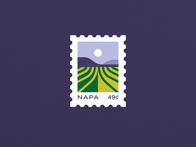 Stamp'd Out california icon illustration napa postage stamp vector vineyard wine