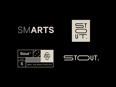Stout and about arts black icon lettering logotype smarts stout type typography