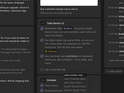 Clew: Todo block design checklist clew design tasks todo ui