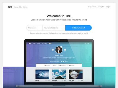 Tidl - First version homepage ui ux web design