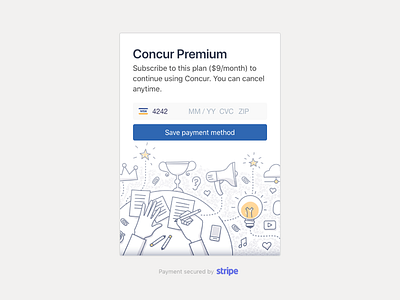 Concur: Payment Card card design payment