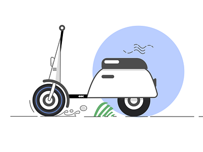 electric bicycle app art design illustration ui ux