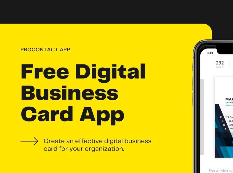 Download Free Digital Business Card App by ProContact App on Dribbble