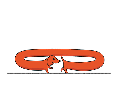 Sausage dog 03 black and red chasing tail cute dog cute illustration dachshund dachshund illustration dog art dog illustration dogs funny character funny dog funny illustration illustration illustration series sausage dog