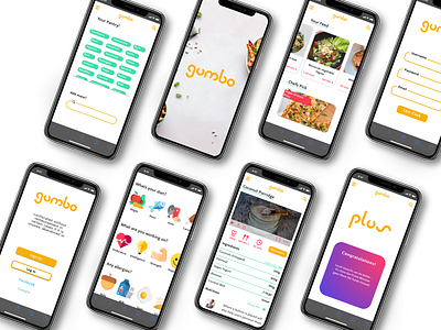 Gumbo App app branding design recipe ui design web app website