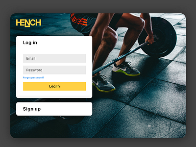 HENCH Log In / Sign Up