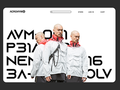 ACRONYM Landing Page branding dail daily ui design e commerce fashion logo ui
