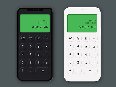 Retro neomorphic Calculators