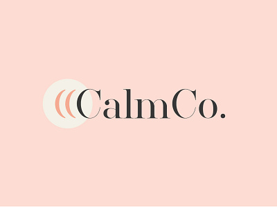 CalmCo. branding identity logo logotype soft yoga yoga studio