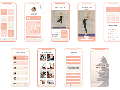 CalmCo. APP app app design application branding identity ux ui yoga