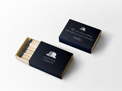 Tuxedo Social Club bar branding cocktail bar coordinates identity logo matchbox secret