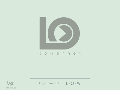 Logo Lowernet branding design illustration logo