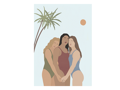 Chic Lifestyle Illustrations adobe illustrator adobe photoshop beach branding design drawing illustration portraits surfing travel