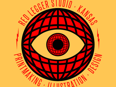 Red Legger Eye Logo art branding design illustration illustrator logo minimal vector
