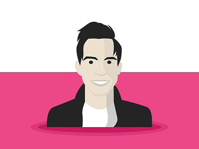 I'm JUMPING IN to Dribbble avatar debut design designer dribbble flat immerse sea simple vector visual