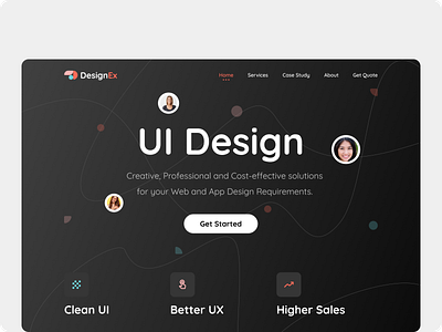 Design Agency Web design acency business dark dark ui homepage landing page ui ui design uiux ux design web web ui webdesign website