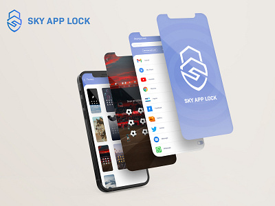 App Design for App Lock. app app lock application branding design graphic design logo ui ux