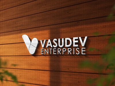 Logo Design for Vasudev Enterprise 3d branding business design face graphic design graphics identity illustrator logo logo design vector