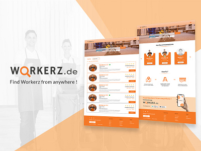 Web Design For Workerz Website app branding design flutter graphic design logo ui ux vector web design web development