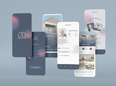 App Design For Estate valley (Real Estate) App. app app design app development branding design graphic design logo real estate typography ui ui design ux vector