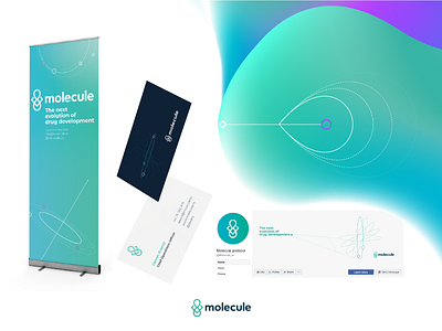 Molecule Branding Material banner branding businesscard design illustrator logo socialmedia vector