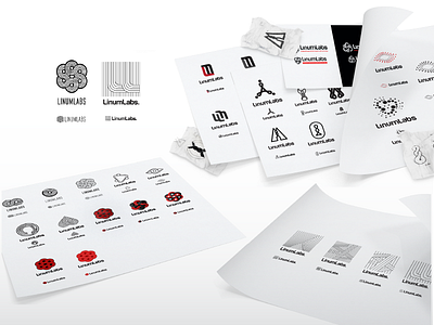 Linum Labs Logo Design Drafts blockchain branding drafts illustrator logo marketing collateral vector work in progress