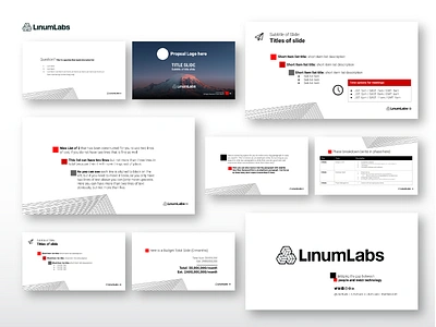 Linum Labs Presentation Template blockchain branding google slides marketing marketing collateral powerpoint presentation presentation design presentation layout presentation template