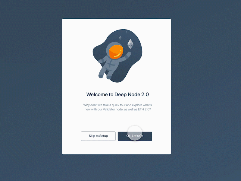 Deep Node Landing Feature Interaction blockchain crypto education ethereum interaction interaction design staking ui