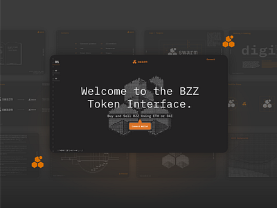 Swarm Iteration 01 Branding with Landing Page blockchain branding design ethereum illustration logo token interface ui ux