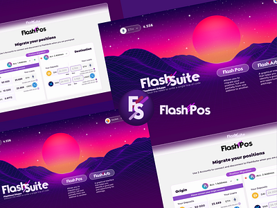 FlashPos Landing Page Header Details blockchain branding design ethereum flas loans marketing collateral purple smart contracts ui ux wave