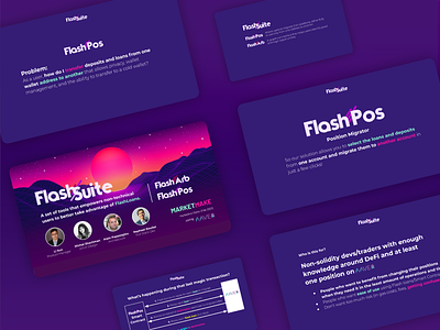 FlashPos Presentation Pages blockchain branding design ethereum flash loans logo presentation design smart contract ui ux