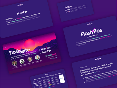 FlashPos Presentation Pages blockchain branding design ethereum flash loans logo presentation design smart contract ui ux