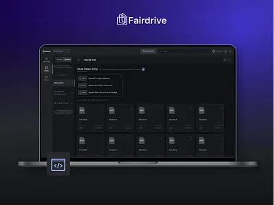 Fair Drive: High Fidelity - Shared Pod blockchain design ethereum file explorer files high fidelity interface design product design shard files storage ui ux web 3