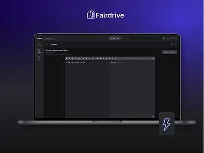 Fair Drive: High Fidelity - Markdown Editor blockchain branding design ethereum file explorer interface design logo storage ui ux web 3