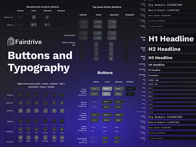 Fairdrive Design System: Buttons and Typography