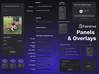 Fairdrive Design System - Panels and Overlays