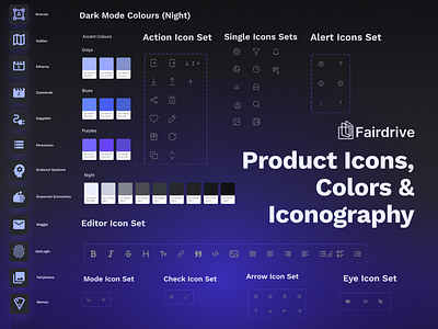 Fairdrive Design System - Product Icons, Colors and Iconography