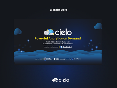 Cielo Website Card (Metadata for Social Card) analytics blockchain branding brochure page card design ethereum landing page logo marketing collateral metadata social ui web 3 website