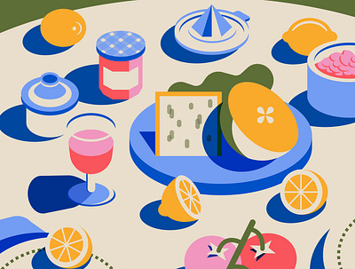 Picnic Still Life digital illustration food illustration illustration still life