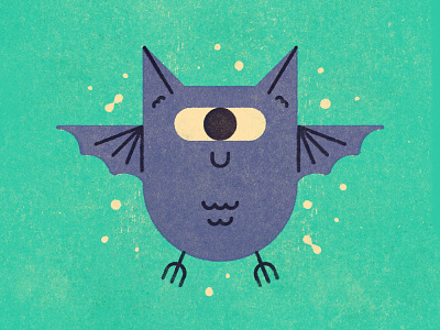 Cyclops bat cute cyclops digital illustration halloween illustration monster owl