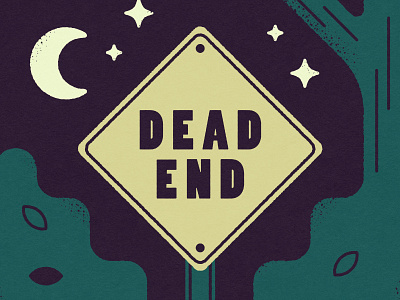 Wrong Turn dark dead end digital illustration illustration night wrong turn