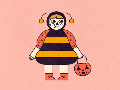 Bee Costume bee bee costume character costume digital illustration halloween illustration trick or treat trick or treating