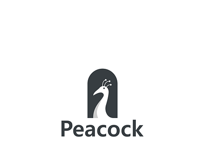 peacock animation branding design icon illustration lettering logo minimal typography vector