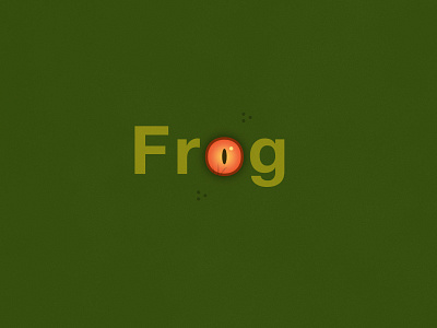 Frog | Typographical Poster eye frog graphics helvetica illustration minimal narrative simple typography word